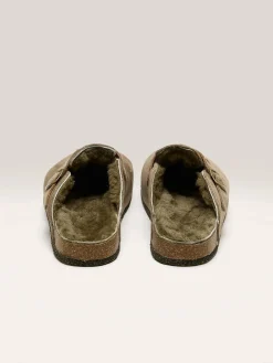 BOSABO Taupe Velours Klompen