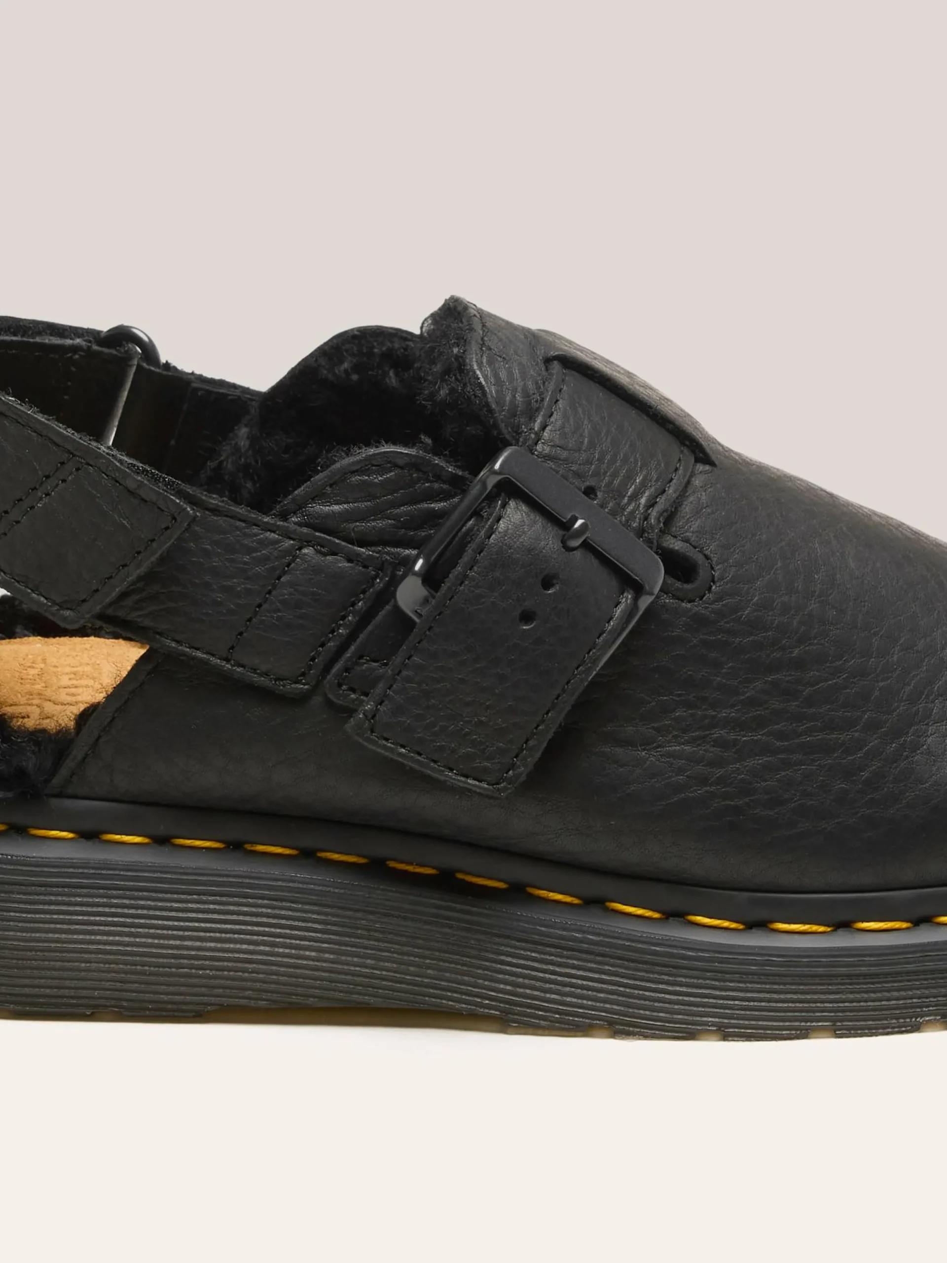 DR. MARTENS Jorge II Muiltjes Met Imitatiebont Voering Voor Vrouwen