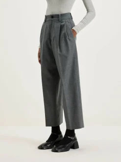 NICHOLSON & NICHOLSON Port Rechte Broek Van Wol