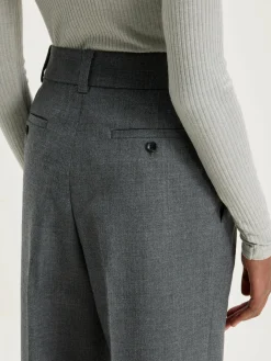 NICHOLSON & NICHOLSON Port Rechte Broek Van Wol