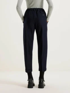 NICHOLSON & NICHOLSON Sand Boyfriend Broek Van Wol