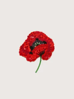 TROVELORE Red Poppy Broche