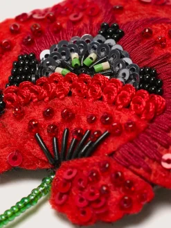 TROVELORE Red Poppy Broche